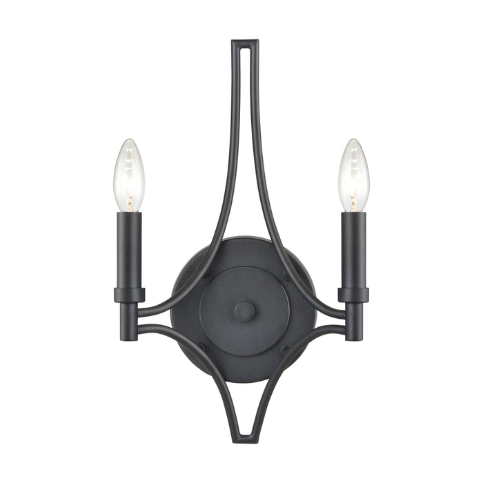 Spanish Villa 16'' High 2-Light Sconce - Charcoal