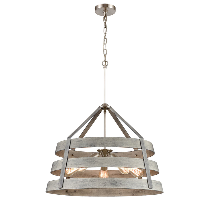 Brigantine 24'' Wide 5-Light Chandelier - Weathered Driftwood