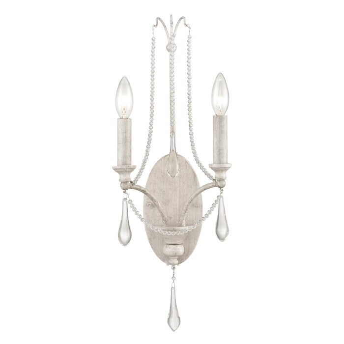 French Parlor 24'' High 2-Light Sconce - Vintage White