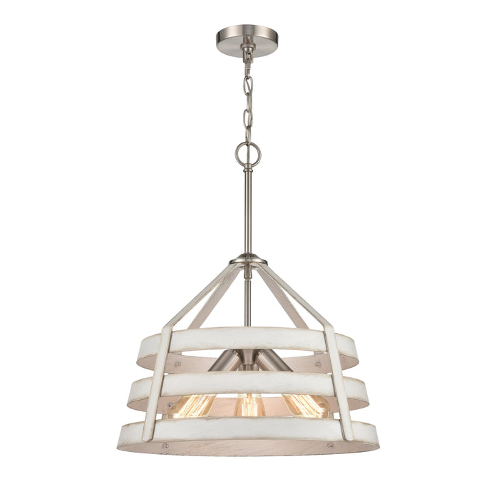 Brigantine 18'' Wide 3-Light Chandelier - Satin Nickel