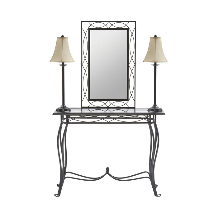 Esther 4-Piece Set (Includes Table, Mirror, 2 Lamps)