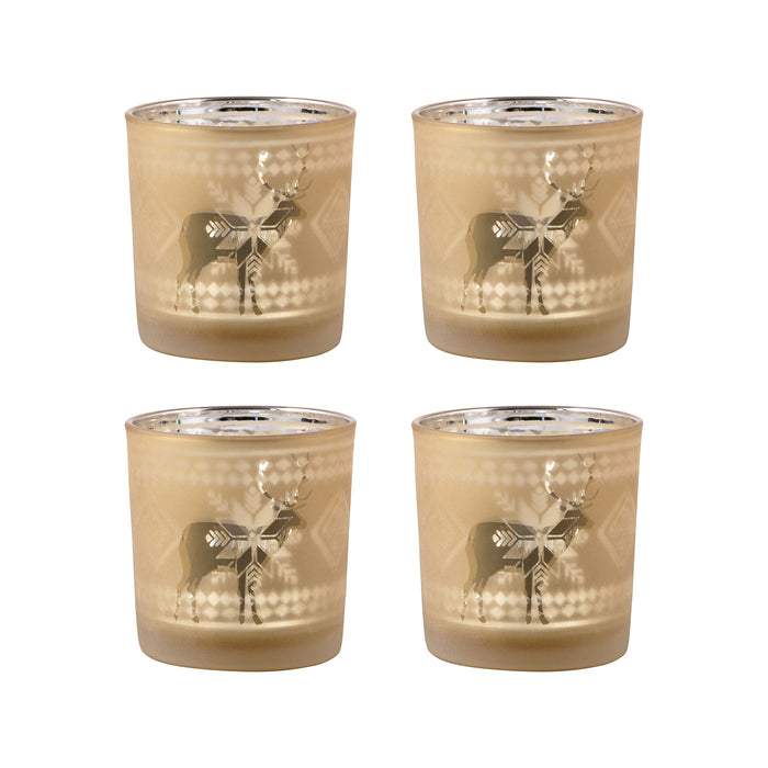 Reindeer Votives Holders (Set of 4)