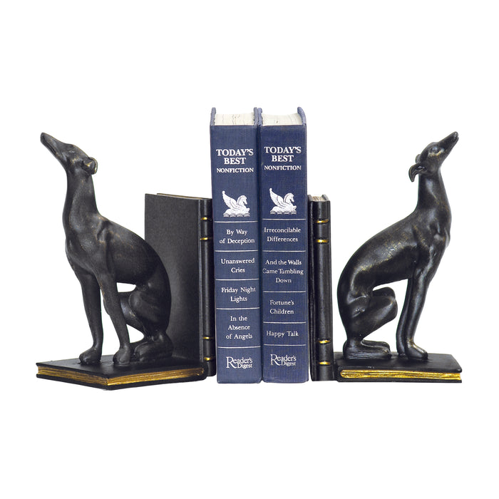 Greyhound Bookend - Set of 2 Black