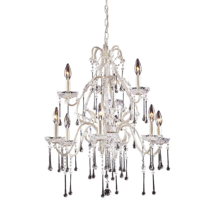 Opulence 25'' Wide 9-Light Chandelier - Antique White