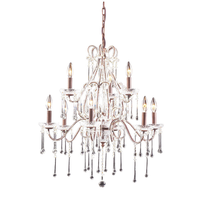 Opulence 25'' Wide 9-Light Chandelier - Rust