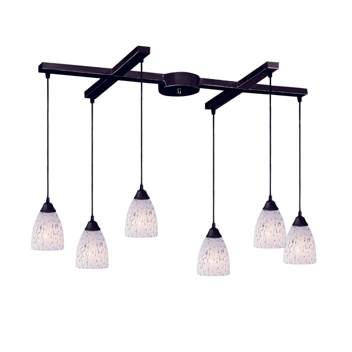 Classico 17'' Wide 6-Light Mini Pendant - Dark Rust