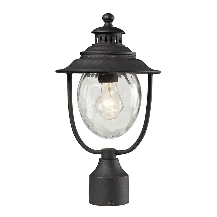 Searsport 15'' High 1-Light Outdoor Post Light - Weathered Charcoal