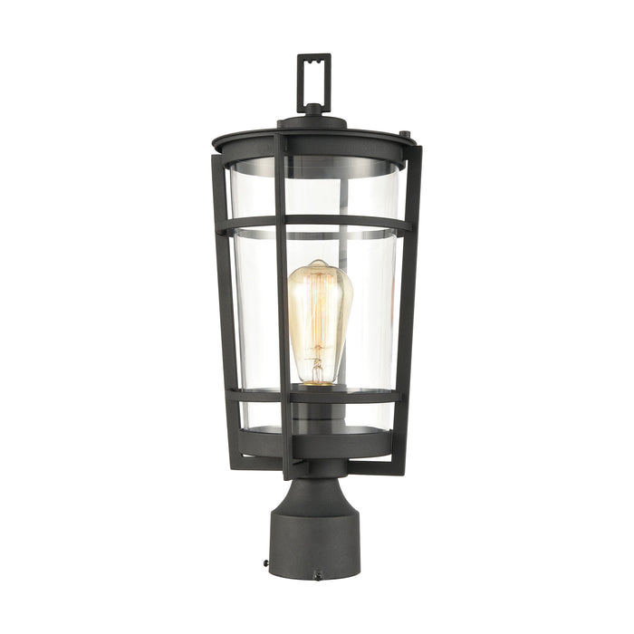 Crofton 18'' High 1-Light Outdoor Post Light - Charcoal