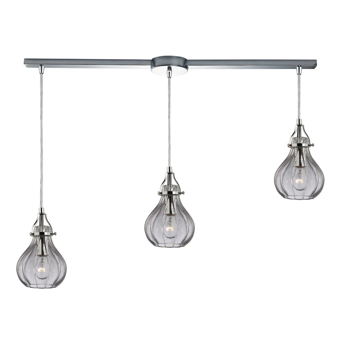 Danica 5'' Wide 3-Light Mini Pendant - Polished Chrome