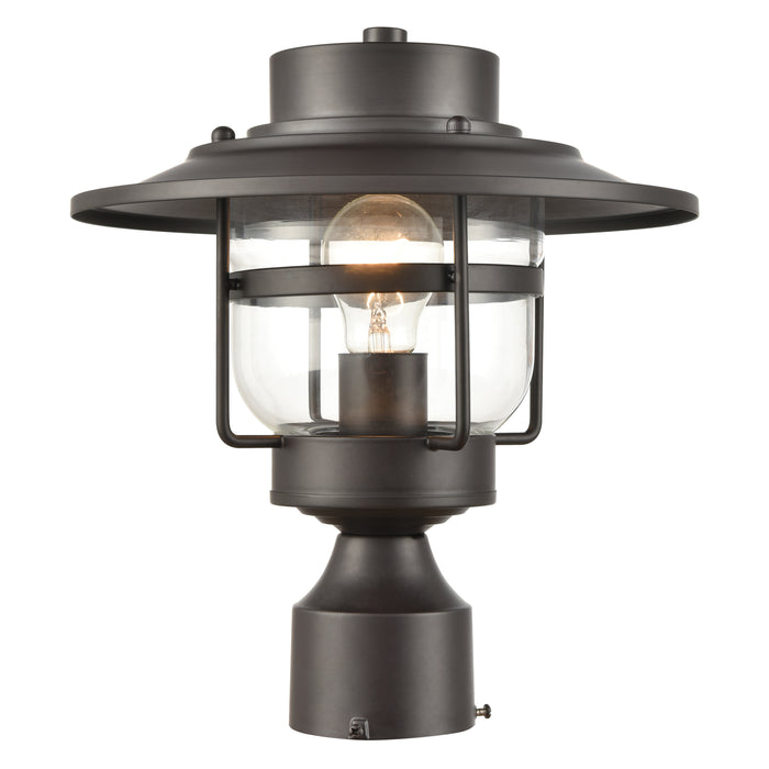 Renninger 12'' High 1-Light Outdoor Post Light - Oil Rubbed Bronze