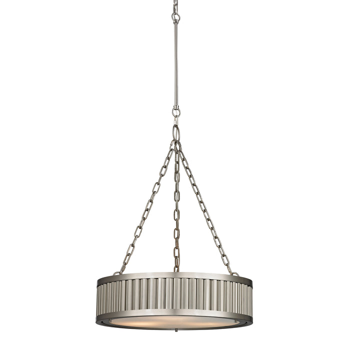 Linden Manor 20'' Wide 3-Light Chandelier - Brushed Nickel