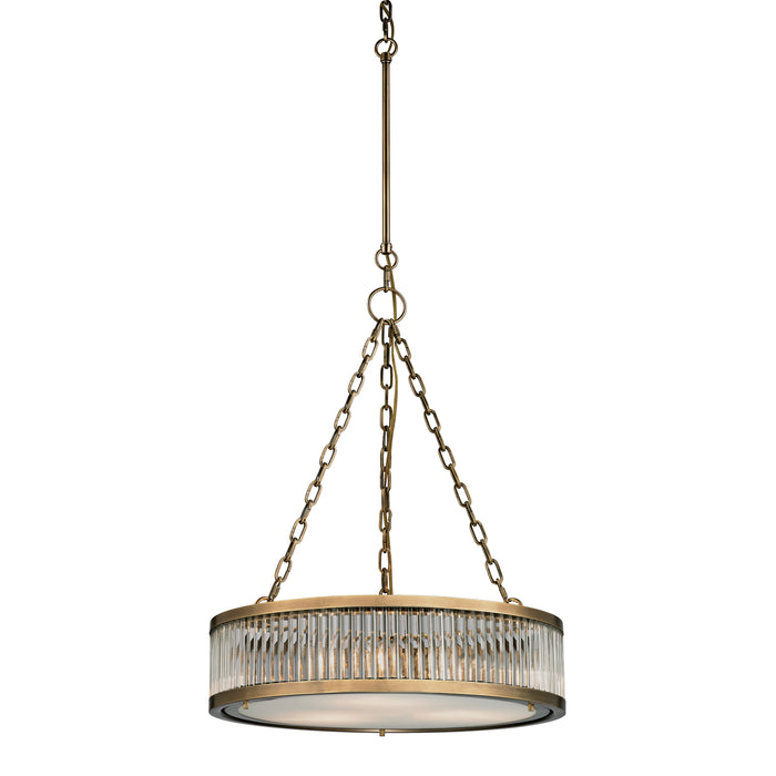 Linden Manor 20'' Wide 3-Light Chandelier - Aged Brass