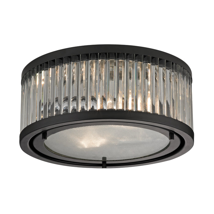 Linden Manor 12'' Wide 2-Light Flush Mount - Oil Rubbed Bronze