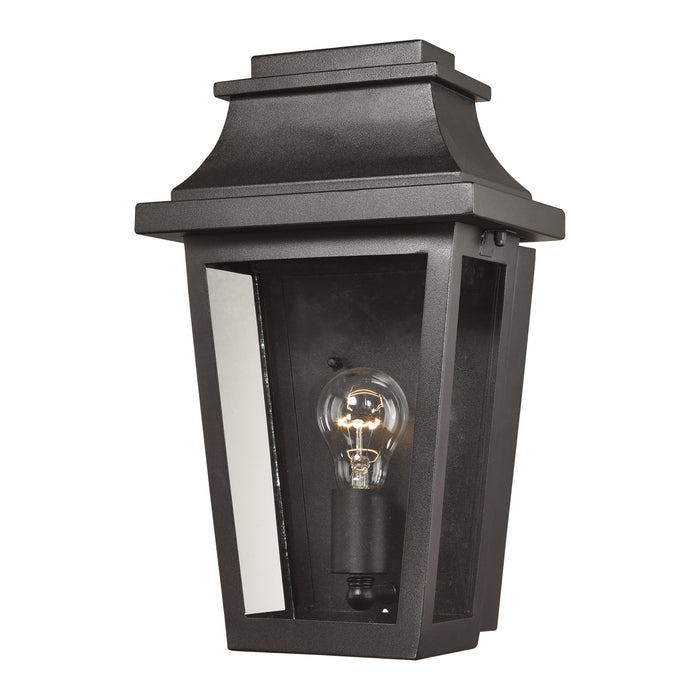 Covina 1-Light Outdoor Wall Lamp in Matte Black