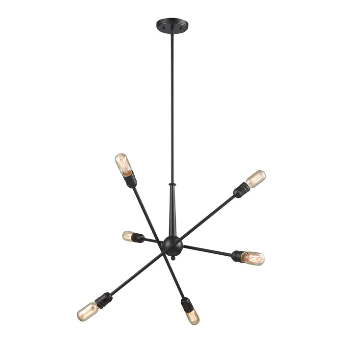 Delphine 28'' Wide 6-Light Chandelier - Oil Rubbed Bronze