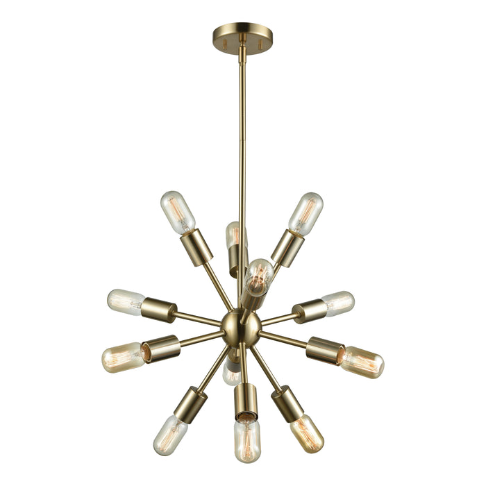 Delphine 16'' Wide 12-Light Chandelier - Satin Brass