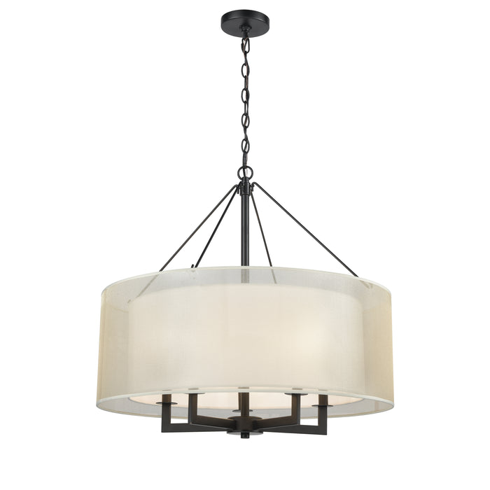 Ashland 26'' Wide 5-Light Chandelier - Matte Black