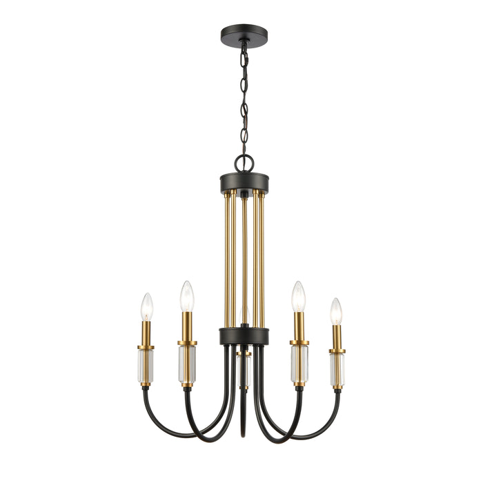 Glendon 22'' Wide 5-Light Chandelier - Matte Black