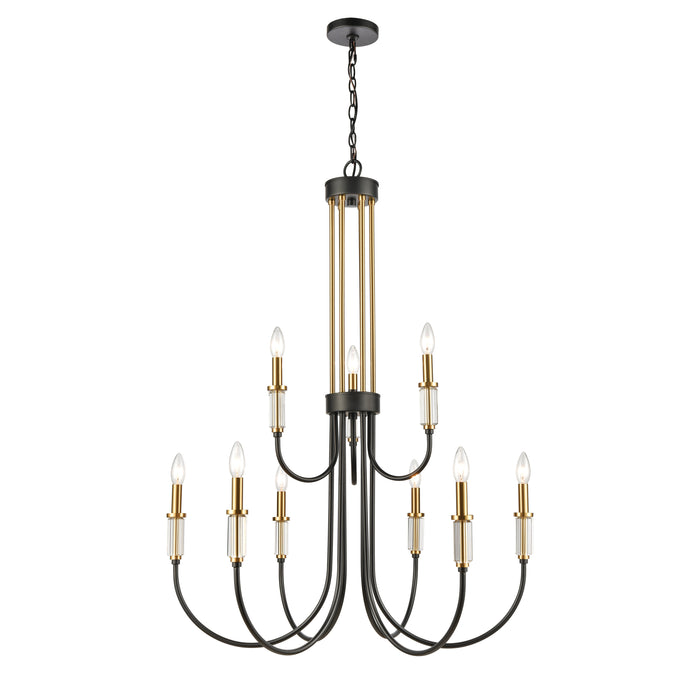 Glendon 31'' Wide 9-Light Chandelier - Matte Black