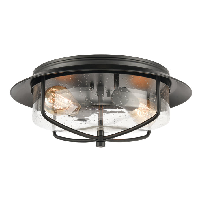 Lakeshore Drive 15'' Wide 2-Light Flush Mount - Matte Black