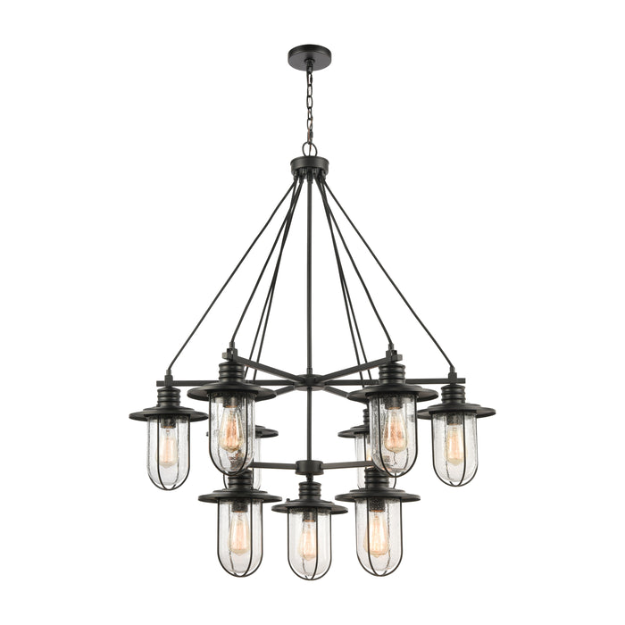 Lakeshore Drive 36'' Wide 9-Light Chandelier - Matte Black