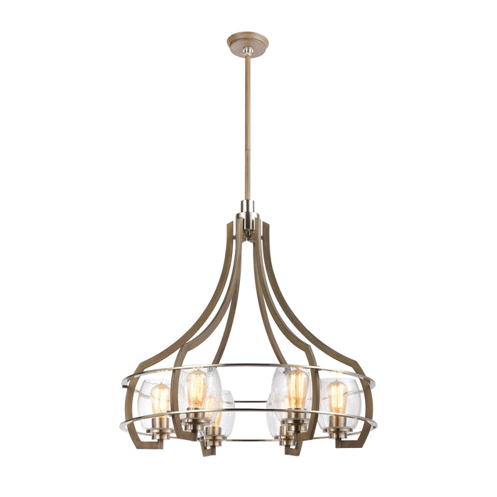 Bixler 27'' Wide 6-Light Chandelier - Light Wood