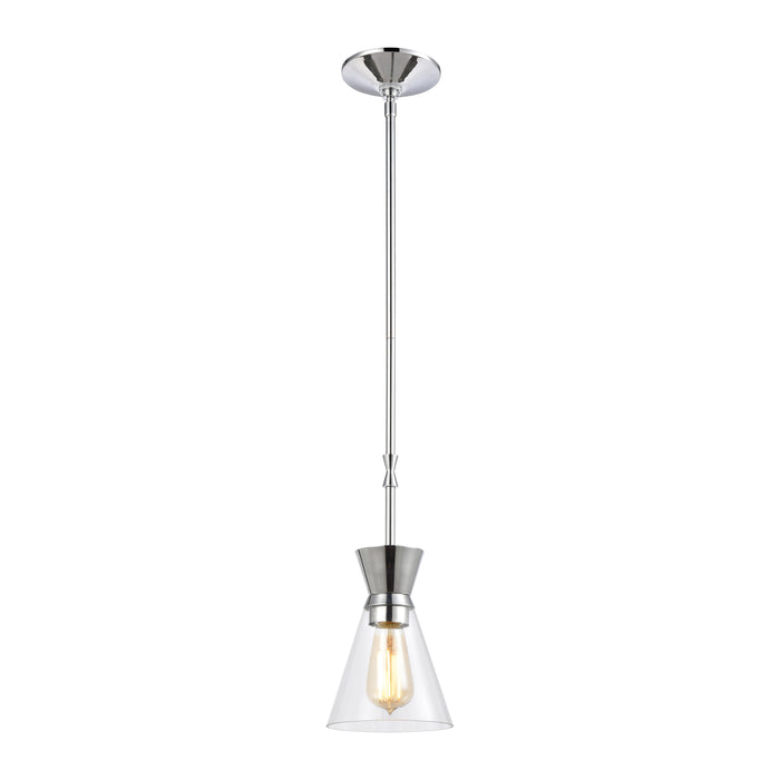 Modley 6'' Wide 1-Light Mini Pendant - Polished Chrome