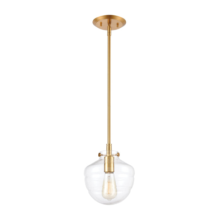 Manhattan Boutique 8'' Wide 1-Light Mini Pendant - Brushed Brass