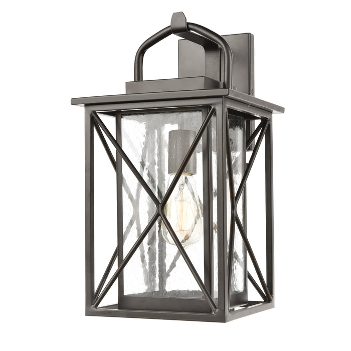 Carriage Light 17'' High 1-Light Outdoor Sconce - Matte Black