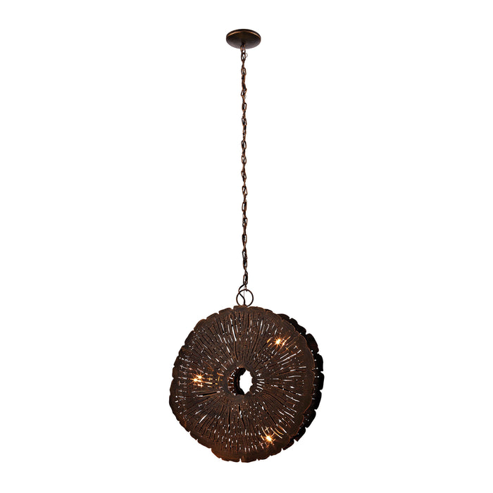 Organic Metal 19'' Wide 3-Light Chandelier - Gold