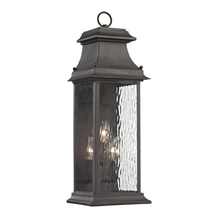 Forged Provincial 23'' High 3-Light Outdoor Sconce - Charcoal