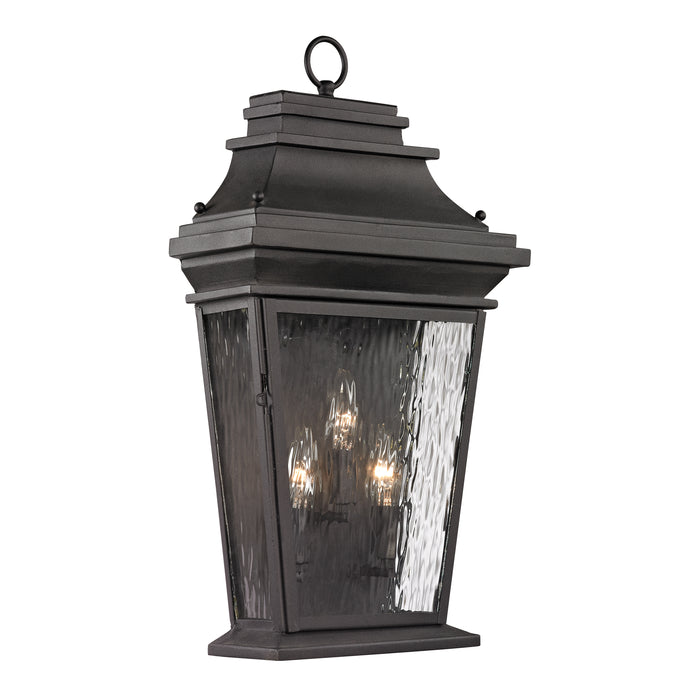 Forged Provincial 22'' High 3-Light Outdoor Sconce - Charcoal