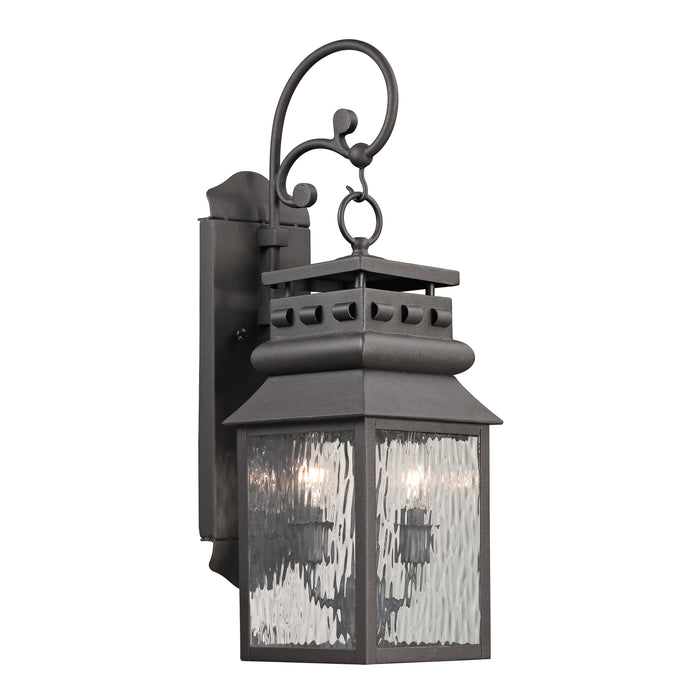 Forged Lancaster 22'' High 2-Light Outdoor Sconce - Charcoal