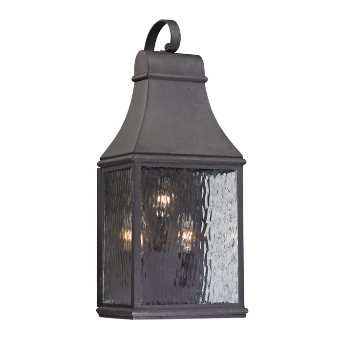 Forged Jefferson 22'' High 3-Light Outdoor Sconce - Charcoal