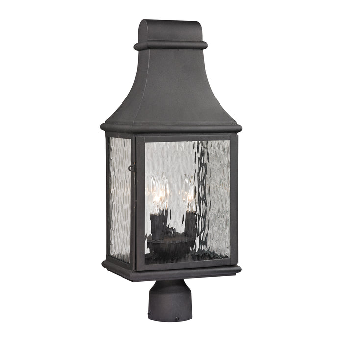 Forged Jefferson 23'' High 3-Light Outdoor Post Light - Charcoal