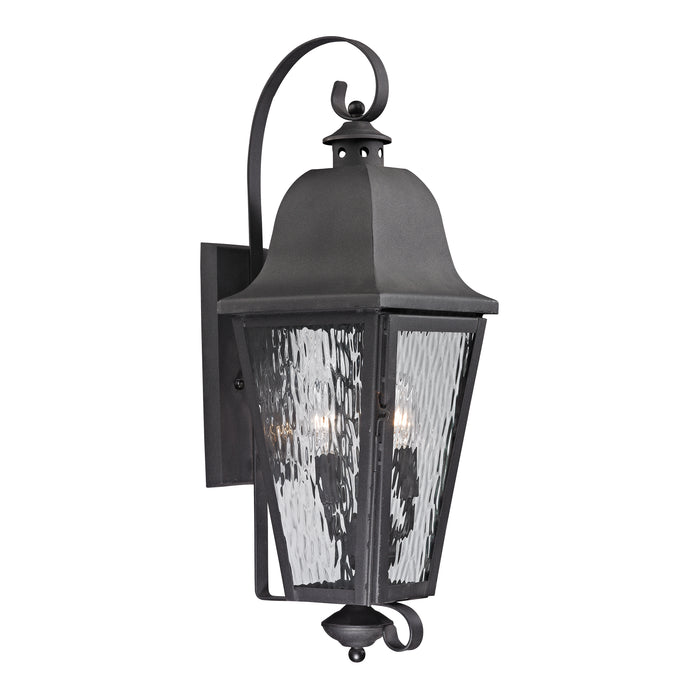 Forged Brookridge 30'' High 3-Light Outdoor Sconce - Charcoal