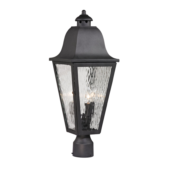 Forged Brookridge 23'' High 3-Light Outdoor Post Light - Charcoal