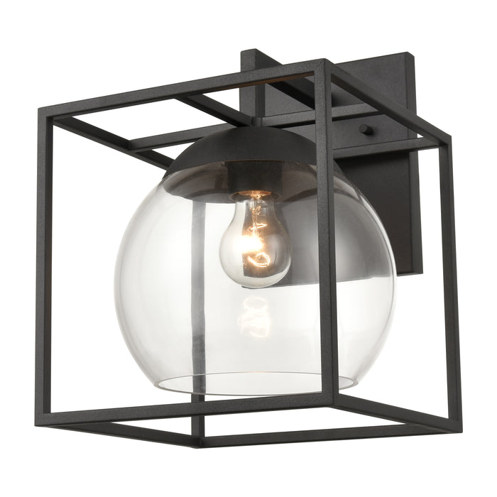 Cubed 13'' High 1-Light Outdoor Sconce - Charcoal