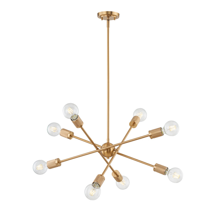 Module 22'' Wide 8-Light Chandelier - Burnished Brass