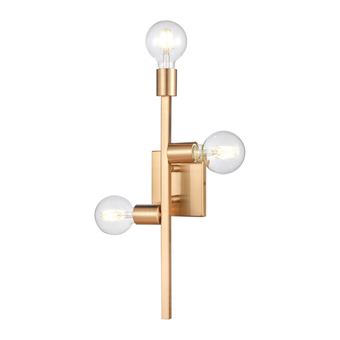 Attune 19'' High 3-Light Sconce - Burnished Brass