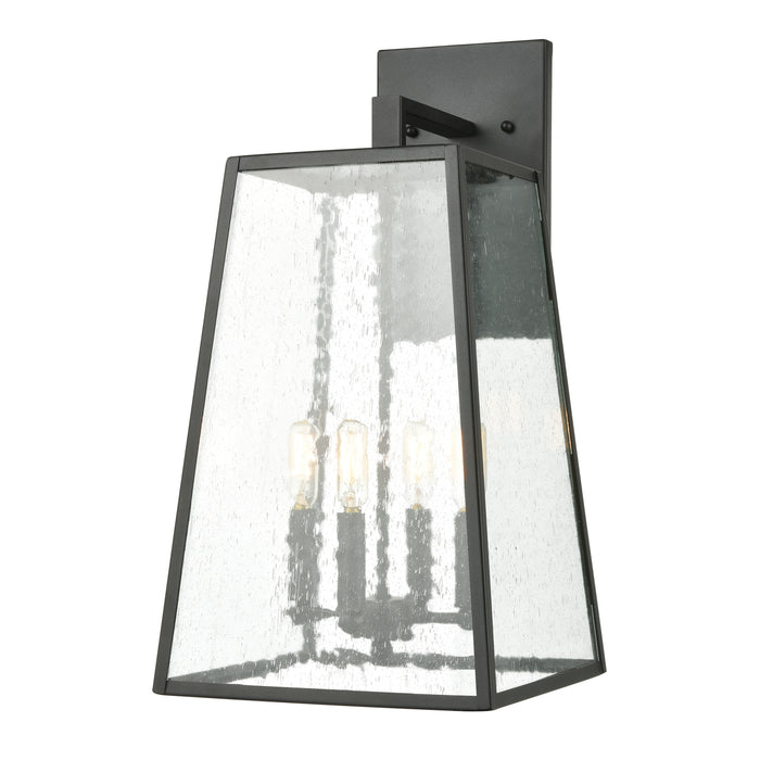 Meditterano 22'' High 4-Light Outdoor Sconce - Matte Black