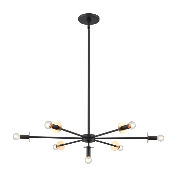 Milla 30'' Wide 7-Light Chandelier - Charcoal Black