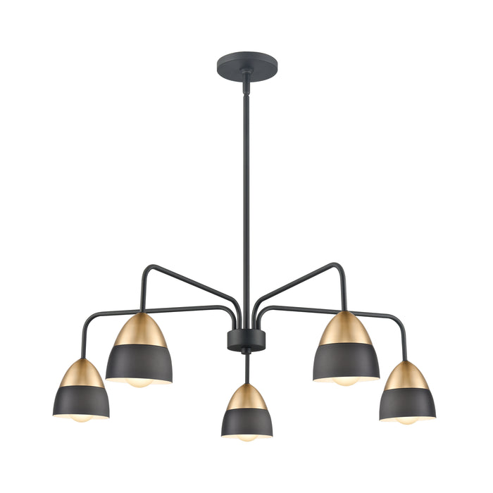 Milla 32'' Wide 5-Light Chandelier - Charcoal Black