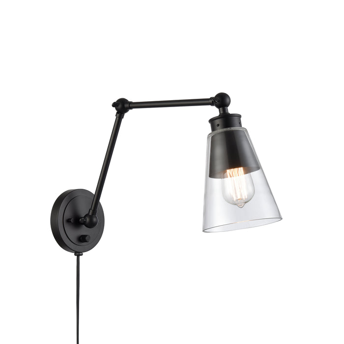 Albany 16'' High 1-Light Hinged Swingarm Sconce - Matte Black