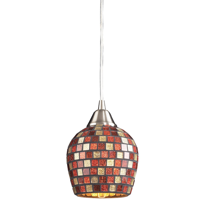 Fusion 5'' Wide 1-Light Mini Pendant - Satin Nickel