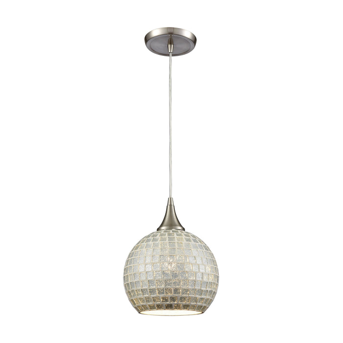 Fusion 8'' Wide 1-Light Mini Pendant - Satin Nickel