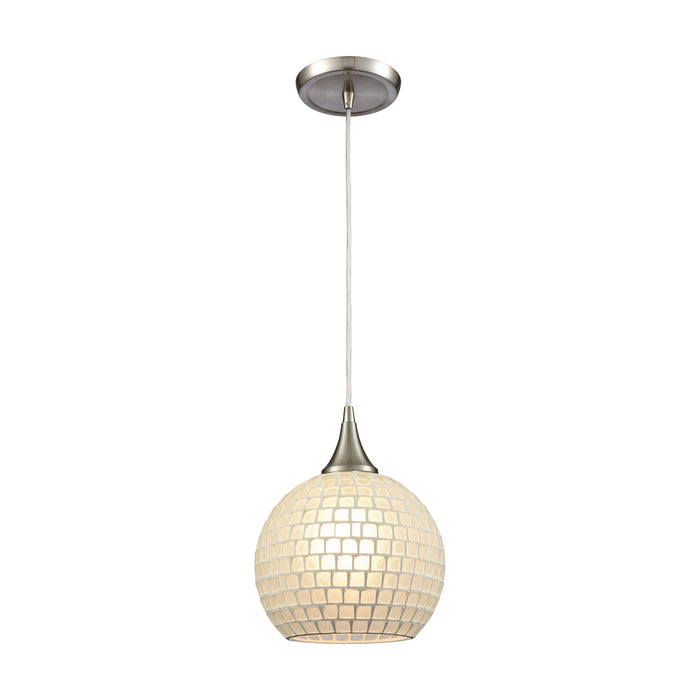 Fusion 8'' Wide 1-Light Mini Pendant - Satin Nickel