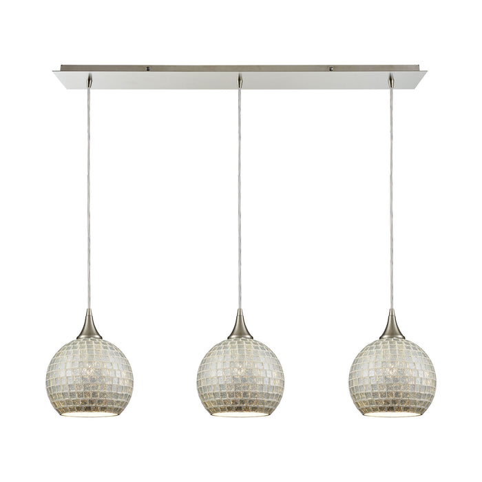 Fusion 36'' Wide 3-Light Multi Pendant - Satin Nickel