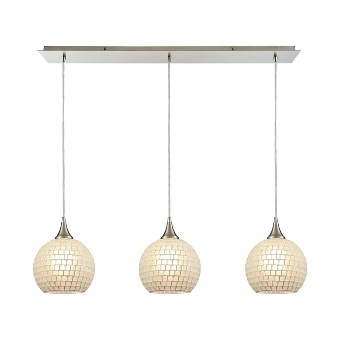 Fusion 36'' Wide 3-Light Multi Pendant - Satin Nickel