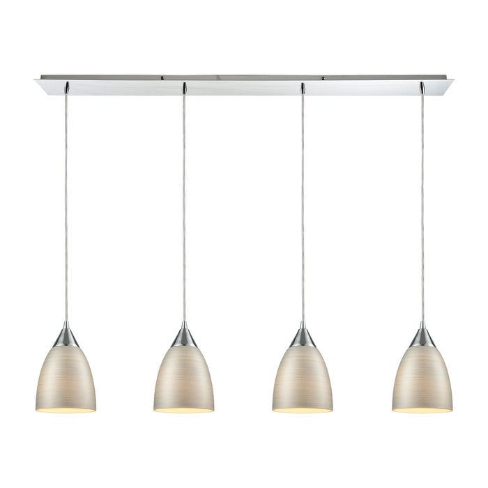 Merida 46'' Wide 4-Light Multi Pendant - Polished Chrome